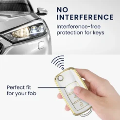 Kwmobile Autoschlüssel Hülle Kompatibel Mit VW Skoda Seat 3-Tasten Autoschlüssel - Schlüsselhülle Silikon Cover - Weiß Gold -Volkswagen || AL-KO Verkaufsgeschäft 0759ca5a21aa283bb6c99ca30ecd271a