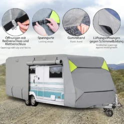 ONVAYA® Wohnwagen-Schutzhülle | Abdeckung Fürs Wohnmobil | Atmungsaktive Abdeckplane | Wind- Und Wetterfest | 550 X 250 X 220 Cm -Volkswagen || AL-KO Verkaufsgeschäft 09508fc58f5cf6142690a18b6bc229bb