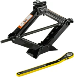 Speed 1.5T Scherenwagenheber Wagenheber PKW Heber Mit Schraubenschlüssel Für Auto Familienauto Kleinlastwagen - Schwarz