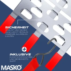 Masko® ALU Auffahrrampe Verladerampe Verladerampe Verladeschiene Antirutsch Klappbar, Menge:1x Auffahrrampe -Volkswagen || AL-KO Verkaufsgeschäft 0e03153cadbf673fc2655a89a43fea0b