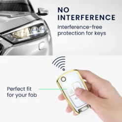 Kwmobile Autoschlüssel Hülle Kompatibel Mit Opel 3-Tasten Klapp Autoschlüssel - Schlüsselhülle Silikon Cover - Weiß Gold -Volkswagen || AL-KO Verkaufsgeschäft 108d4069e04984f7658524514013dfb6