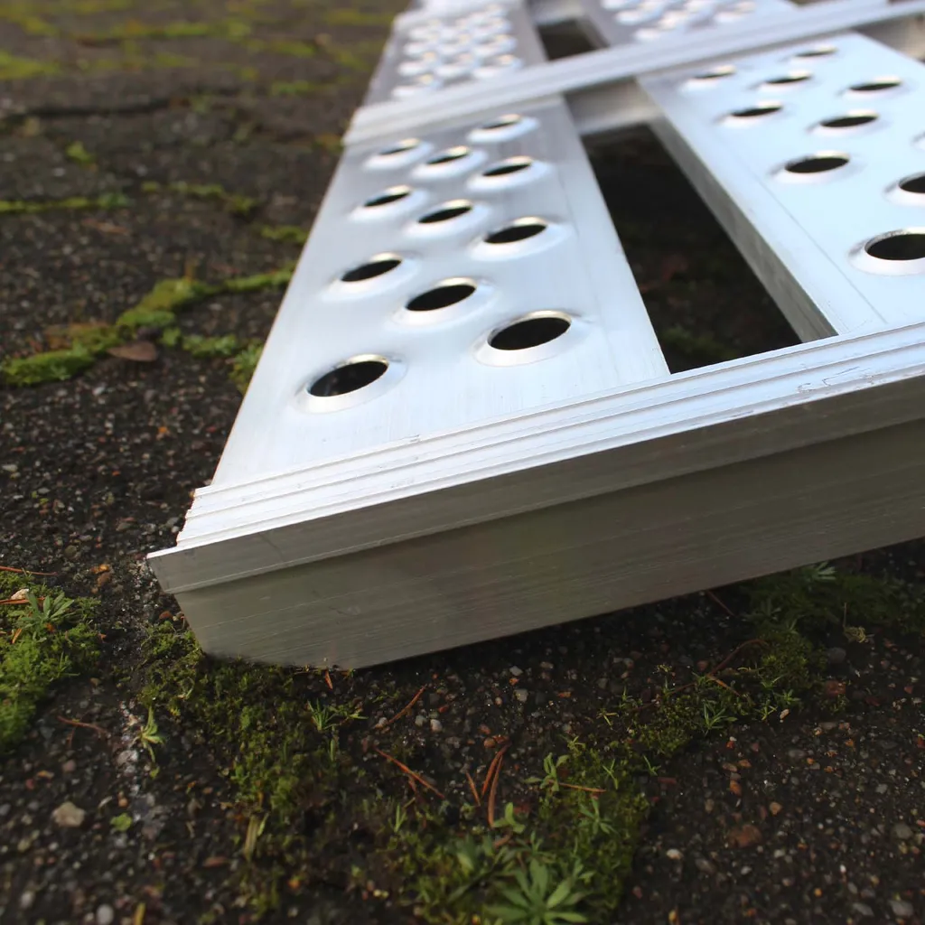 TrutzHolm® Alu Auffahrrampe 175cm Rampe 3 Fach Faltbar 1020 Kg Verladerampe Dreifachrampe Breitrampe Motorradrampe 9 TrutzHolm® Alu Auffahrrampe 175cm Rampe 3 Fach Faltbar 1020 Kg Verladerampe Dreifachrampe Breitrampe Motorradrampe – Bild 7
