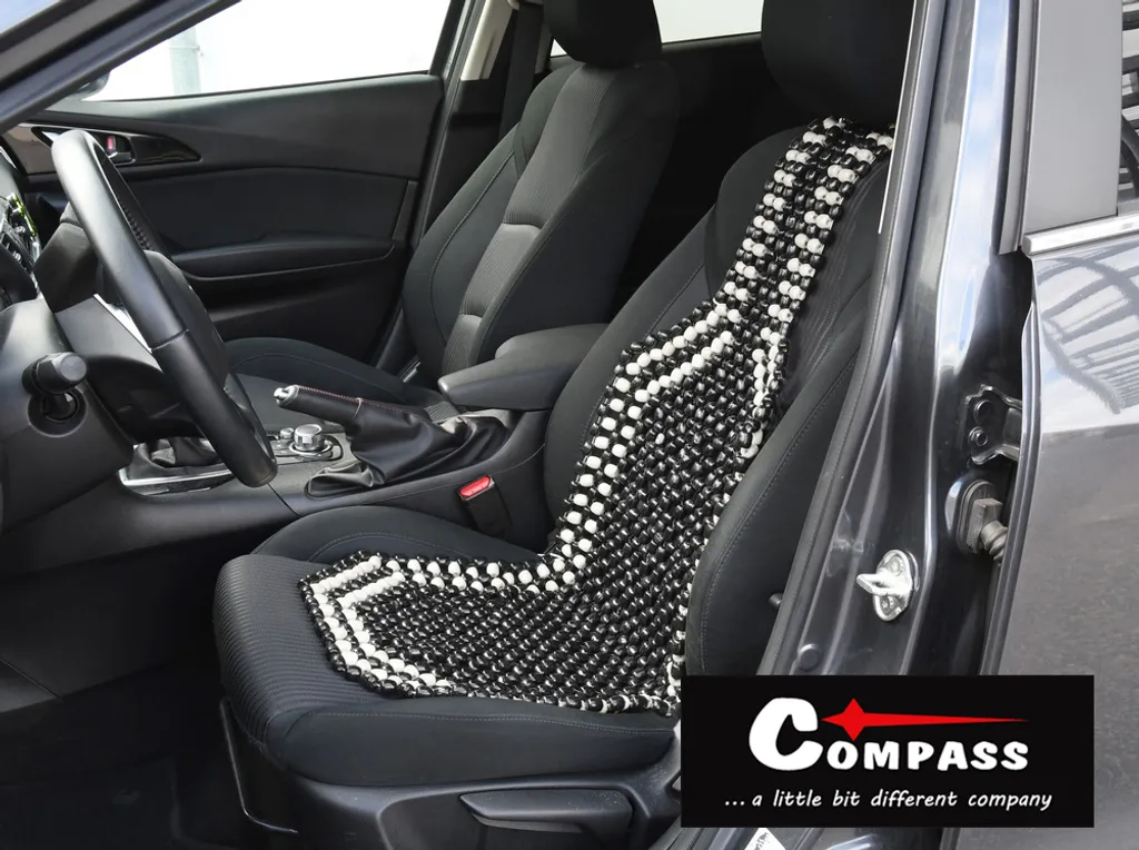 Compass 04106 - Sitzbezug Holzkugeln BLACK 127x38cm 5 Compass 04106 - Sitzbezug Holzkugeln BLACK 127x38cm – Bild 3