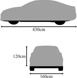 Smartfox Auto Abdeckung Vollgarage | Größe M - 430x160x120cm | Farbe: Silber / Grau | Gummizug | Sommer & Winter | PKW Ganzgarage Autoplane KFZ Schutzhülle -Volkswagen || AL-KO Verkaufsgeschäft 1493d4859bdcde611fa28e9b881f953e
