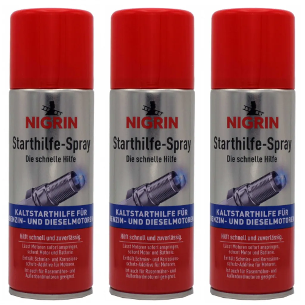 Nigrin Starthilfe Spray 200 Ml 74040 - Anzahl: 3x 3 Nigrin Starthilfe Spray 200 Ml 74040 - Anzahl: 3x