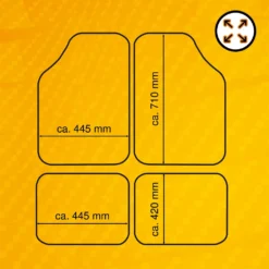 WALSER Universal Auto-Gummimatten-Set Priscus, Automatten 4-teilig Zuschneidbar, Universal Antirutschmatten-Auto, PKW-Fußraummatten Schwarz -Volkswagen || AL-KO Verkaufsgeschäft 14e4094aa796e34eeb036e1344a4b507