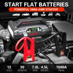 Auto-Starthilfe Mit Luftkompressor 1500A 18000mAh 12V Autobatterie-Booster Für Bis Zu 7L Gas Oder 4,5L Diesel, 150 PSI Reifenfüller Mit Digitalem Bildschirm｜Lokithor JA300 -Volkswagen || AL-KO Verkaufsgeschäft 1a1c405d8db52c07e9919ec4f9d80196