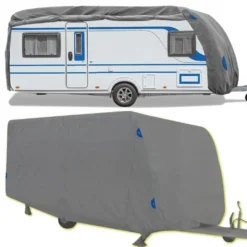 Schutzhülle Für Wohnwagen , Caravan Abdeckung In Der Größe "L" ( Länge X Breite X Höhe ) 610x250x220cm