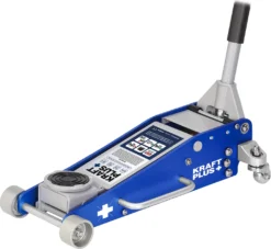 KRAFTPLUS K.928-8925 Hydraulischer Wagenheber 2,5T Aluminium-Stahl-Konstruktion Hydraulik Rangierwagenheber Doppelhubkolben