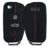 Kwmobile Autoschlüssel Silikon Hülle Kompatibel Mit Audi 3-Tasten Klappschlüssel - Schlüsselhülle - In Schwarz Rot -Volkswagen || AL-KO Verkaufsgeschäft 1c0a7fe3919762f971bbd79295f02f19