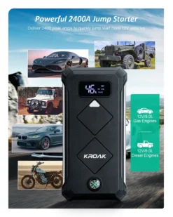 Starthilfe Powerbank 2400A 24000mAh 12V (Alle Benzin 8,0 Oder 6,0 L Diesel) LCD Auto Starthilfe Supersafe Tragbare Auto Batterie Upgrade Booster Und Intelligentes Starthilfekabel, Multifunktional -Volkswagen || AL-KO Verkaufsgeschäft 1fbb27821d7a4de43970561a486d2048