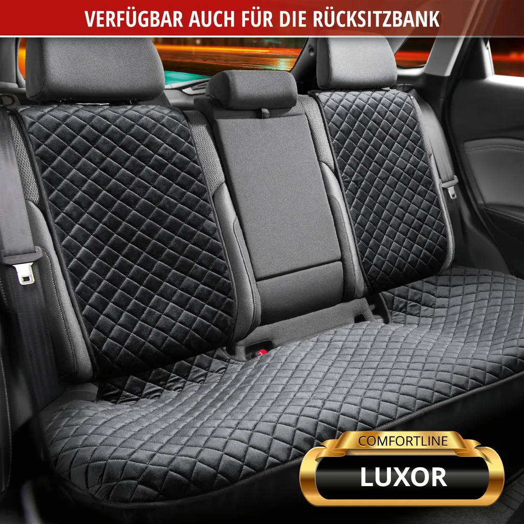 WALSER Sitzaufleger Comfortline Luxor, Universelle PKW Sitzauflage Vordersitz, Schutzunterlage-Autositz, Sitzschoner Mit Seitenwangen-Schutz, Schwarz 8 WALSER Sitzaufleger Comfortline Luxor, Universelle PKW Sitzauflage Vordersitz, Schutzunterlage-Autositz, Sitzschoner Mit Seitenwangen-Schutz, Schwarz – Bild 6