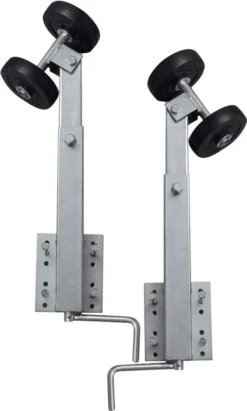 VidaXL Bootstrailer-Stützen Doppelrollen 2er-Set 59-84 Cm