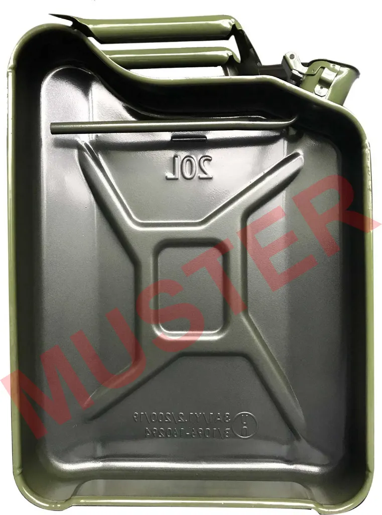 3x Benzinkanister Kraftstoff Kanister Metall 20 Liter Oliv 10 3x Benzinkanister Kraftstoff Kanister Metall 20 Liter Oliv – Bild 8