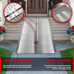 Jago® Rollstuhl Rampe - Aluminium, Klappbar, Versch. Größen (90 Cm, 122 Cm, 150cm), Mobile Faltbar, 270 Kg - Rollstuhlrampe, Auffahrrampe (150cm) 17 Jago® Rollstuhl Rampe - Aluminium, Klappbar, Versch. Größen (90 Cm, 122 Cm, 150cm), Mobile Faltbar, 270 Kg - Rollstuhlrampe, Auffahrrampe (150cm) -Volkswagen || AL-KO Verkaufsgeschäft 231d21c48589f7a1c7d8ab4b4bde779e