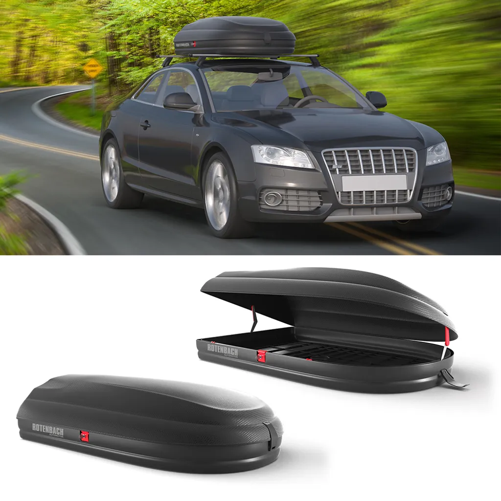 Dachbox Gepäckbox 320 L Schwarz – Carbon Optik 3 Dachbox Gepäckbox 320 L Schwarz – Carbon Optik