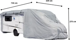 Garden Pleasure Wohnmobil-Abdeckplane Gr. M Grau PP-Vliesstoff Wasserdicht Mit Tasche -Volkswagen || AL-KO Verkaufsgeschäft 2cfa0928b358062933210605cdaf9e2d