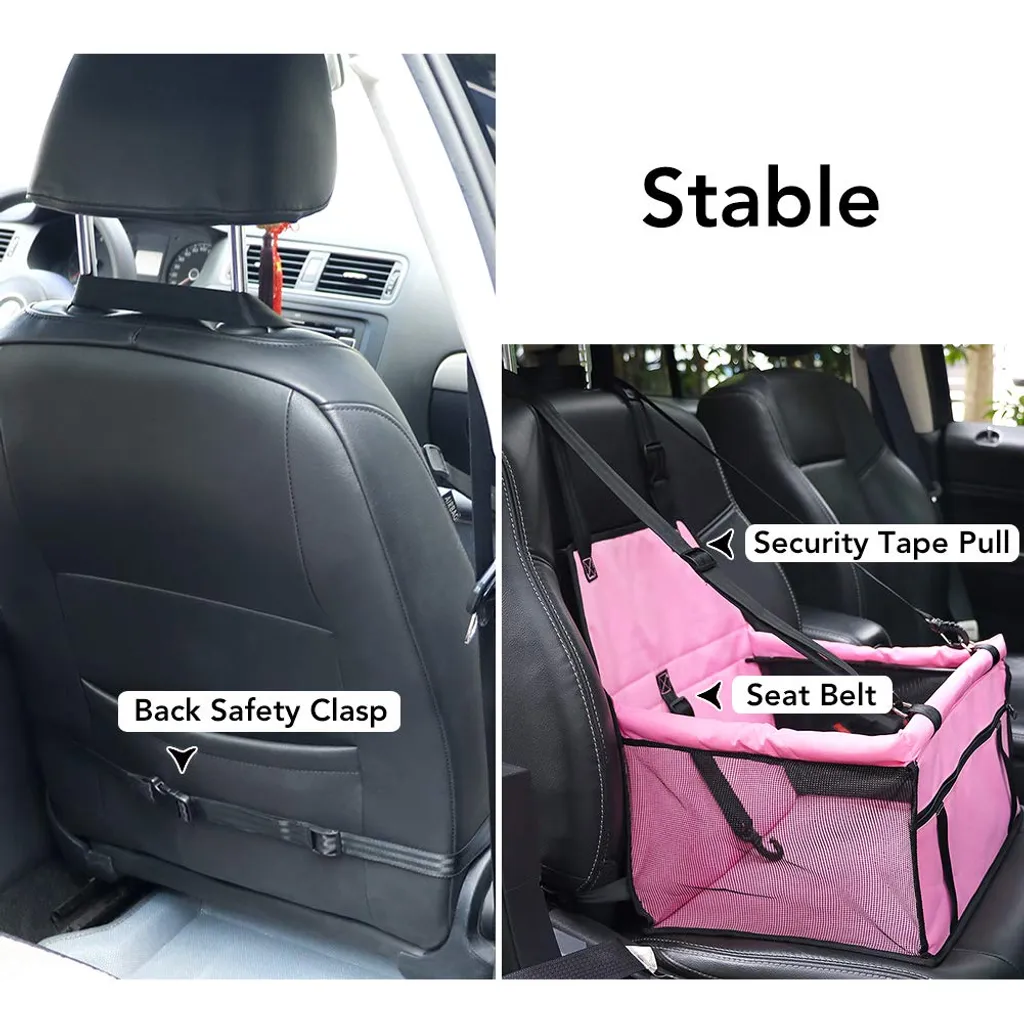 Hunde Autositz Hundesitz Wasserdicht Haustierdecke Rückbank & Vordersitz Einzelsitz Tragetasche Für Kleine Mittlere Hunde Katzen,Pink 6 Hunde Autositz Hundesitz Wasserdicht Haustierdecke Rückbank & Vordersitz Einzelsitz Tragetasche Für Kleine Mittlere Hunde Katzen,Pink – Bild 4