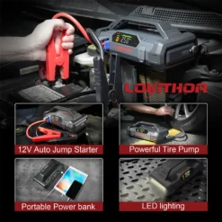 Auto-Starthilfe Mit Luftkompressor 1500A 18000mAh 12V Autobatterie-Booster Für Bis Zu 7L Gas Oder 4,5L Diesel, 150 PSI Reifenfüller Mit Digitalem Bildschirm｜Lokithor JA300 -Volkswagen || AL-KO Verkaufsgeschäft 313f1e7f0f65c7302913fee68500c9af 1