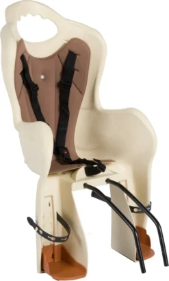 Fahhradkindersitz Hinten Grau Anthrazit Rot EN 14344 : Beige Braun