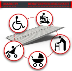 Jago® Rollstuhl Rampe - Aluminium, Klappbar, Versch. Größen (90 Cm, 122 Cm, 150cm), Mobile Faltbar, 270 Kg - Rollstuhlrampe, Auffahrrampe (150cm) 15 Jago® Rollstuhl Rampe - Aluminium, Klappbar, Versch. Größen (90 Cm, 122 Cm, 150cm), Mobile Faltbar, 270 Kg - Rollstuhlrampe, Auffahrrampe (150cm) -Volkswagen || AL-KO Verkaufsgeschäft 359722201314a4b46b1fe5a89751d397