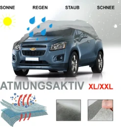 [pro.tec] Ganzgarage Größe XL / XXL Atmungsaktiv Wasserabweisend Wetterfest UV-Beständig Abdeckung Für PKW Kombi Transporter Auto Vollgarage Abdeckplane Autoplane