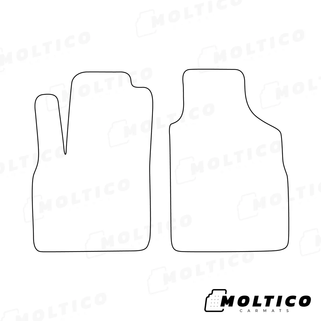 Moto-MOLTICO Fußmatten Auto Velours Autoteppiche Schwarz Automatten Set 2-teilig Passend Für Fiat Doblo I 2001-2009 (Blaue - Ziernähte) 4 Moto-MOLTICO Fußmatten Auto Velours Autoteppiche Schwarz Automatten Set 2-teilig Passend Für Fiat Doblo I 2001-2009 (Blaue - Ziernähte) – Bild 2