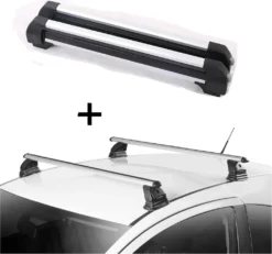 Skiträger VDP-S6 6 Paar Ski + Dachträger VDP EVO ALU Kompatibel Mit Mercedes Classe B (W246) 5 Türer 2011-2018