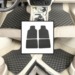 4 Stück Universal-Fussmatten Aus Kunstleder, Vorne Und Hinten, Wasserdicht, Schwarz Und Beige Genäht 18 4 Stück Universal-Fussmatten Aus Kunstleder, Vorne Und Hinten, Wasserdicht, Schwarz Und Beige Genäht -Volkswagen || AL-KO Verkaufsgeschäft 3ed42dfed368d7f9e2e59a51cca05617