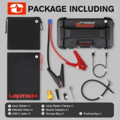 Auto-Starthilfe Mit Luftkompressor 1500A 18000mAh 12V Autobatterie-Booster Für Bis Zu 7L Gas Oder 4,5L Diesel, 150 PSI Reifenfüller Mit Digitalem Bildschirm｜Lokithor JA300 -Volkswagen || AL-KO Verkaufsgeschäft 441cea8463c5d2183276317ff9c72561