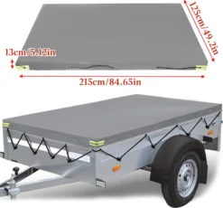 Anhängerplane Flachplane 215x125x13cm Anhänger Plane (Grau) Anhänger Abdeckplane Für PKW Anhänger 500-750 Kg -Volkswagen || AL-KO Verkaufsgeschäft 443d342b26d2c98179fc7e954deb64e7