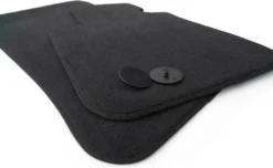 Fußmatten Für BMW 1er E81 E82 E87 E88 M1 Velours Automatten Original Qualität, Schwarz, 2-teilig, Vorn