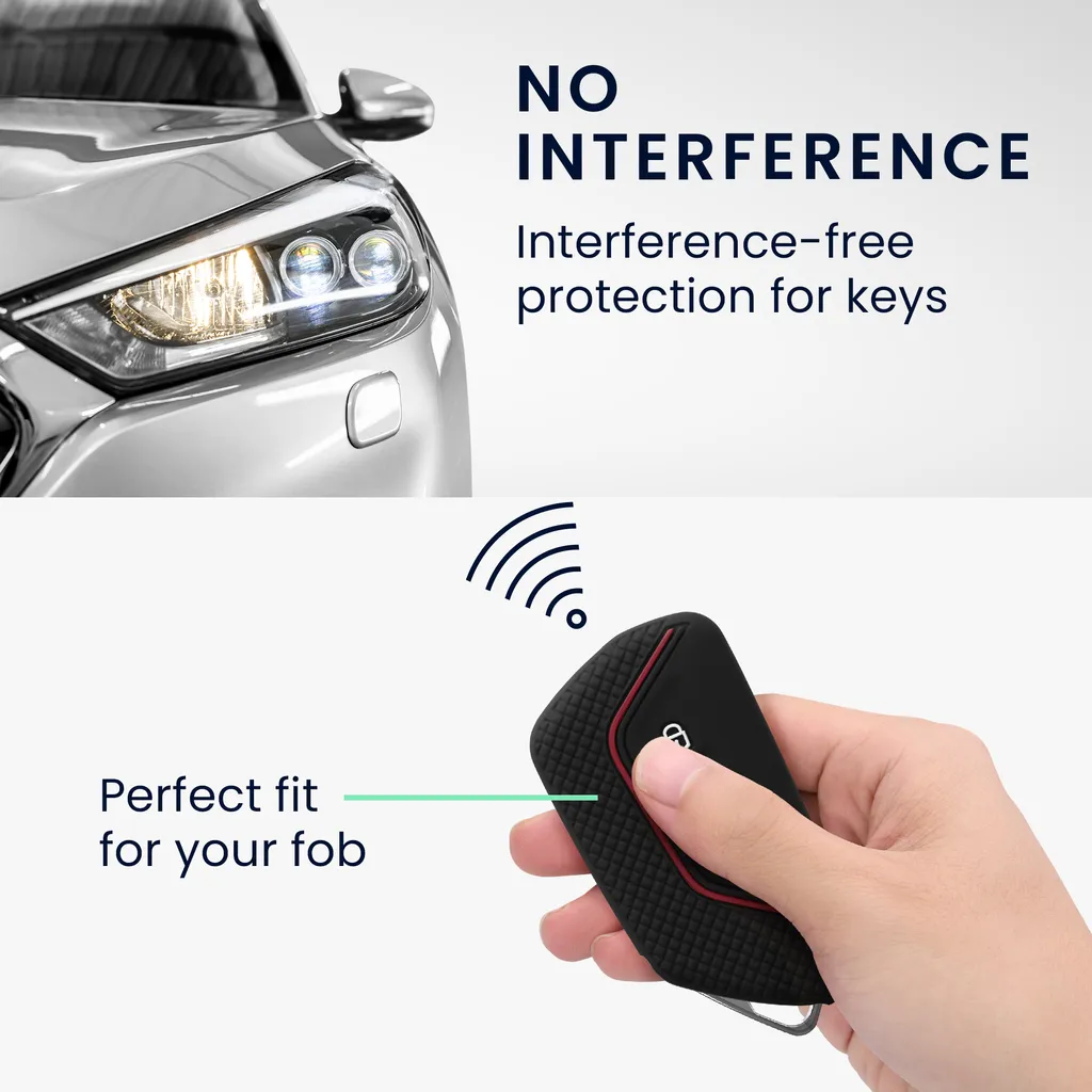 Kwmobile Autoschlüssel Silikon Hülle Kompatibel Mit VW Golf 8 3-Tasten Autoschlüssel - Schlüsselhülle - In Schwarz Rot 5 Kwmobile Autoschlüssel Silikon Hülle Kompatibel Mit VW Golf 8 3-Tasten Autoschlüssel - Schlüsselhülle - In Schwarz Rot – Bild 3