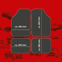 WALSER Gummimatten, Universal Automatte Metallic, Fußmatten Komplettset Riffelblech, Schutzmatte Silber, Zuschneidbare Schmutzfangmatte 28020 -Volkswagen || AL-KO Verkaufsgeschäft 4e8a625adbb6769b2e493d8f5969ef39