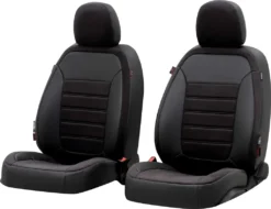 WALSER Passform-Sitzbezug Bari, Schonbezug Kompatibel Mit Opel Astra J Caravan (P10) 10/2010-10/2015, 2 Einzelsitzbezüge Normalsitze