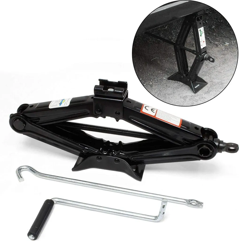 Speed 2T Scherenwagenheber Wagenheber PKW Heber Für Auto Familienauto Kleinlastwagen - Schwarz 4 Speed 2T Scherenwagenheber Wagenheber PKW Heber Für Auto Familienauto Kleinlastwagen - Schwarz – Bild 2