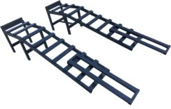 MajdTech 2 X Auffahrrampe 4000 Kg Mit Verlängerung, 330 Mm Hoch, 280 Mm Breit, Kfz Rampe Hebeplattform Auffahrbock Hebebühne, Pkw, SUV, 4x4, Van