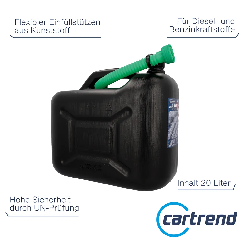 Cartrend Kraftstoffkanister Kunststoff 20 Liter Mit Ausgießer Schwarz 16 Cartrend Kraftstoffkanister Kunststoff 20 Liter Mit Ausgießer Schwarz – Bild 14
