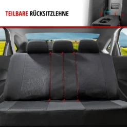 WALSER Premium Autositzbezüge Logan Mit Reißverschluss, ZIPP-IT Schonbezüge Komplettset, 2 Vordersitzbezüge, 1 Rücksitzbezug Schwarz/rot 11861 -Volkswagen || AL-KO Verkaufsgeschäft 56f278ce4884ac4f4844fe29f1d457d3