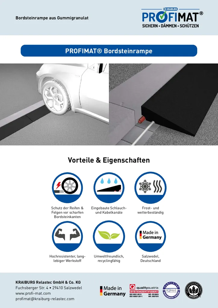 PROFIMAT® Bordsteinrampe 800x250x70mm Mit Kabelkanal 7 PROFIMAT® Bordsteinrampe 800x250x70mm Mit Kabelkanal – Bild 5