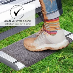 ONVAYA® Wohnmobil Fußmatte Für Trittstufe | Grau | Rutschfeste Wohnwagen-Fußmatte | Wohnmobil Zubehör | Größenverstellbar | Robustes Material | Einfache Reinigung -Volkswagen || AL-KO Verkaufsgeschäft 5ec3818ae965b9a4d6437ac37f743b60