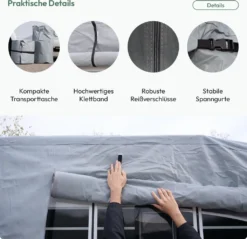 Wohnwagen Plane - Abdeckplane Caravan Cover Schutzhülle Wohnwagenplane, Größe Plane:L (610 X 250 X 220 Cm) -Volkswagen || AL-KO Verkaufsgeschäft 5f55a152e2ffefdfa389165f16ffe4d2