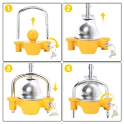 EINFEBEN Anhängerschloss Für Gängige Anhängerkupplung Einfache Montage Diebstahlschutz Diebstahl Anhänger Sicherung -Volkswagen || AL-KO Verkaufsgeschäft 5fd34b7ee36549a4d515e13f8bf3d584