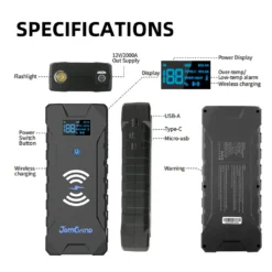 Gens Ace Auto Starthilfe Powerbank 2000A 22000mAh Mit 10W Drahtloses Ladegerät 12V Starthilfekabel Jump Starter Autobatterie-Ladegerät Booster -Volkswagen || AL-KO Verkaufsgeschäft 61cd6889733e9cfc343039b36e158e6a