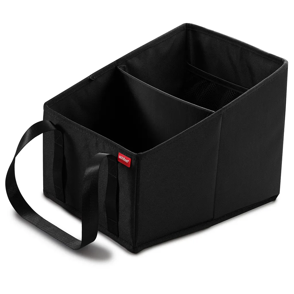 Achilles Beifahrer-Organizer Rücksitz-Box Autositz-Tasche Vordersitz-Falkorb Schwarz 31x25x25cm 4 Achilles Beifahrer-Organizer Rücksitz-Box Autositz-Tasche Vordersitz-Falkorb Schwarz 31x25x25cm – Bild 2