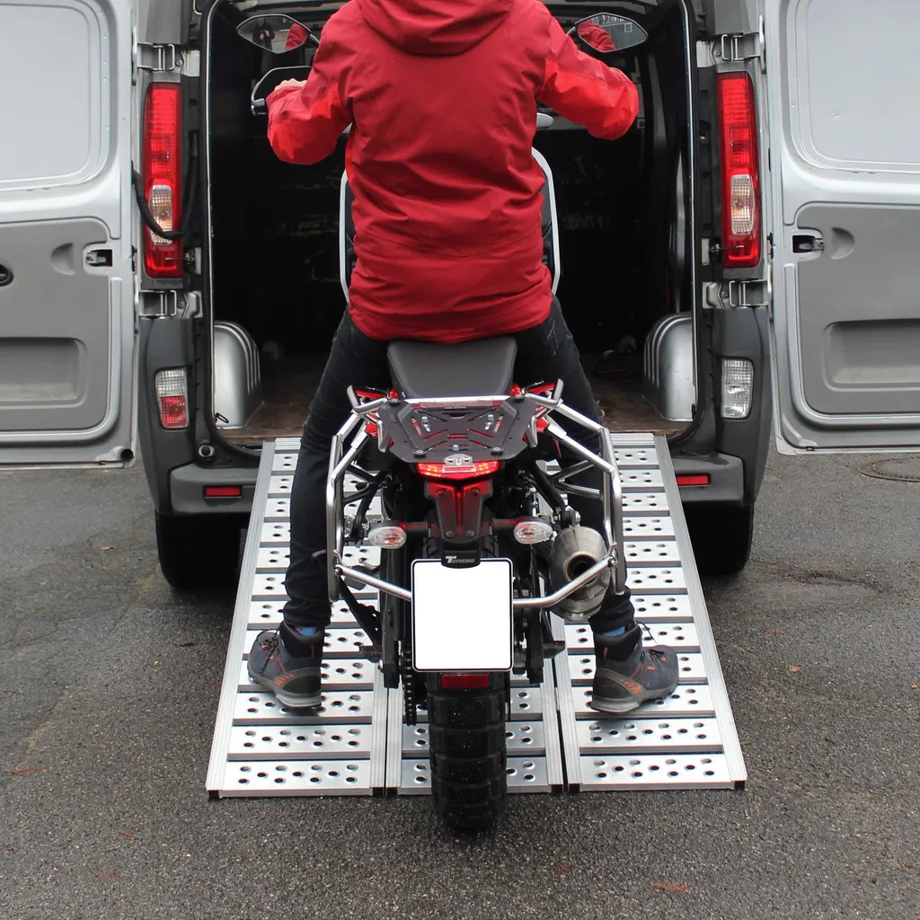 TrutzHolm® Alu Auffahrrampe 175cm Rampe 3 Fach Faltbar 1020 Kg Verladerampe Dreifachrampe Breitrampe Motorradrampe 5 TrutzHolm® Alu Auffahrrampe 175cm Rampe 3 Fach Faltbar 1020 Kg Verladerampe Dreifachrampe Breitrampe Motorradrampe – Bild 3
