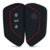 Kwmobile Autoschlüssel Silikon Hülle Kompatibel Mit VW Golf 8 3-Tasten Autoschlüssel - Schlüsselhülle - In Schwarz Rot -Volkswagen || AL-KO Verkaufsgeschäft 6736de4ff32508937e5c74bf30f3866b