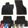 Moto-MOLTICO Fußmatten Auto Velours Autoteppiche Schwarz Automatten Set 4-teilig Passend Für VW Golf V VI Jetta Scirocco (Beige - Ziernähte)