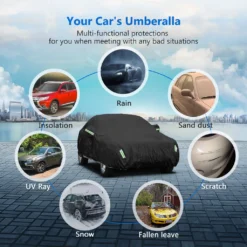Autoabdeckung Vollgarage Abdeckplane Autogarage, 530x200x150 Cm 210T Autoplane Ganzgarage, Wasserdicht, UV- Und Staubbeständige Hagelschutzdecke, Schwarz -Volkswagen || AL-KO Verkaufsgeschäft 69a4443de521150d060883e138eac973