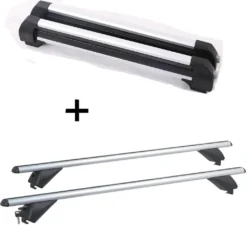 Skiträger VDP-S4 4 Paar Ski + Alu Dachträger RB003 Kompatibel Mit Skoda Superb SW (5Türer) Ab 2015